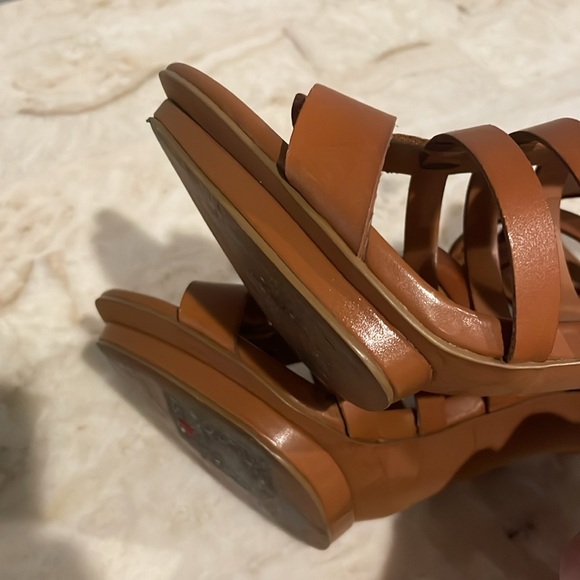 Saks ankle cage/gladiator heels. Worn twice. - Picture 9 of 10